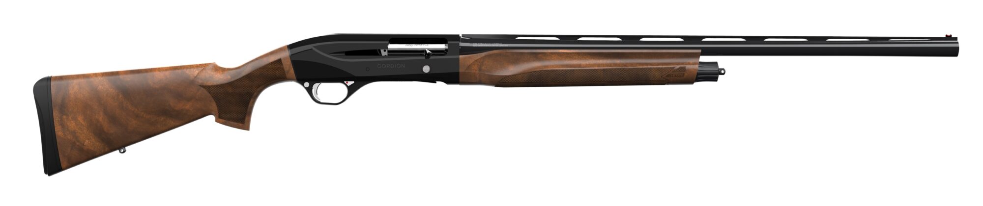 Retay USA GORPLBLK28 Gordion Upland Inertia Plus 12 Gauge with 28" Deep Bore Drilled Barrel, 3" Chamber, 4+1 Capacity, Polished Jet Black Metal Finish & Turkish Walnut Stock Right Hand (Full Size)