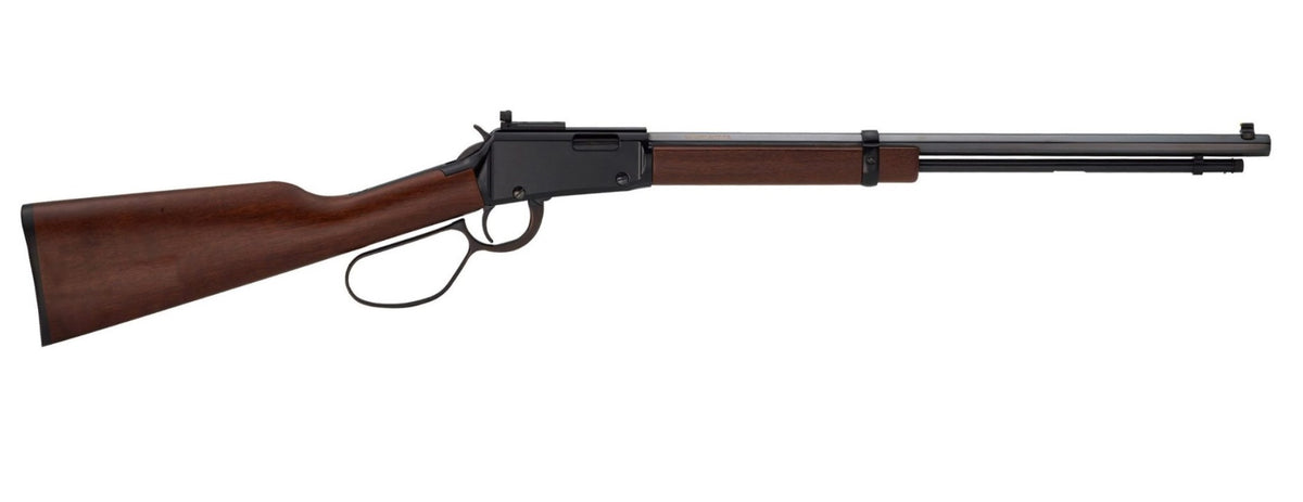Henry H001TP22 Tracker 22 S/L/LR 16/17/23+1 16" Blued Octagon Barrel, Black Aluminum Grooved Receiver, American Walnut Fixed w/Pistol Grip Stock