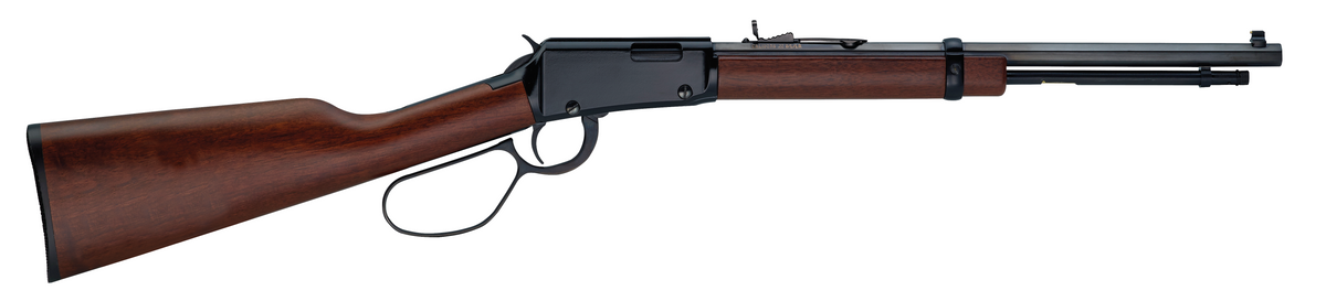 Henry H001TR22 Frontier Carbine 22 S/L/LR 13/14/18+1 16.50" Blued Octagon Barrel, Black Aluminum Receiver, American Walnut Straight Grip Stock