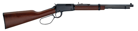 Henry H001TR22 Frontier Carbine 22 S/L/LR 13/14/18+1 16.50" Blued Octagon Barrel, Black Aluminum Receiver, American Walnut Straight Grip Stock
