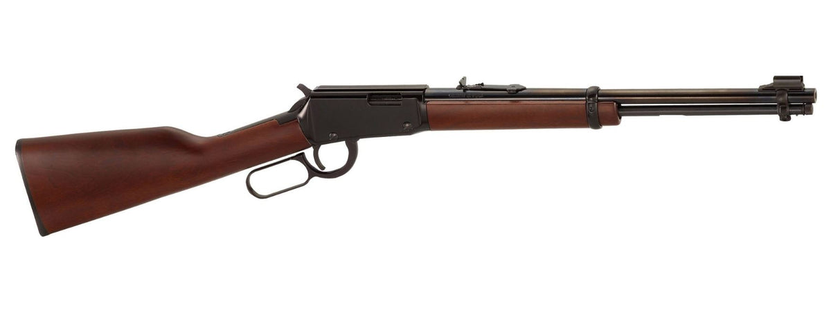 Henry H001Y22 Classic Youth 22 S/L/LR 13/14/18+1 16.50" Blued Barrel, Black Aluminum Grooved Receiver, American Walnut Straight Grip Stock