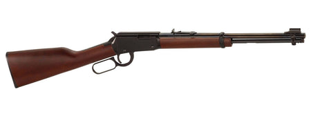 Henry H001Y22 Classic Youth 22 S/L/LR 13/14/18+1 16.50" Blued Barrel, Black Aluminum Grooved Receiver, American Walnut Straight Grip Stock