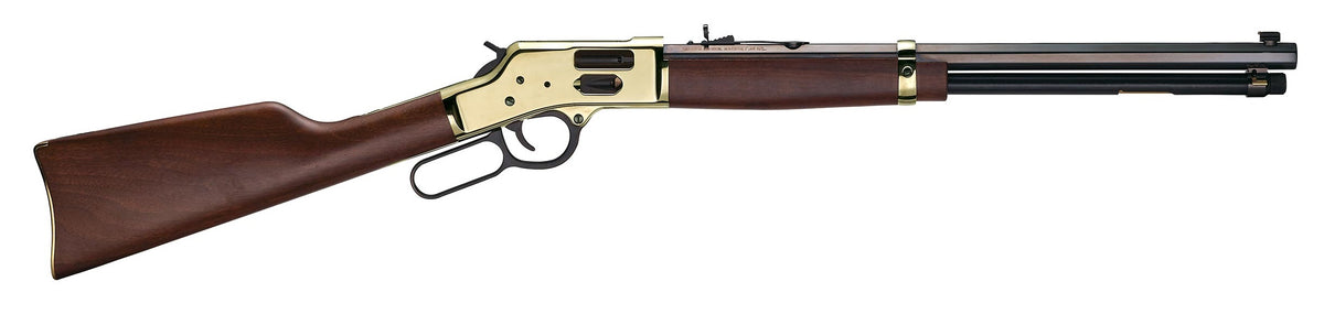 Henry H006G Side Gate 44 Mag/44 Special 10+1 20" Blued Octagon Barrel, Polished Brass Rec, American Walnut Stock, Adj. Sight