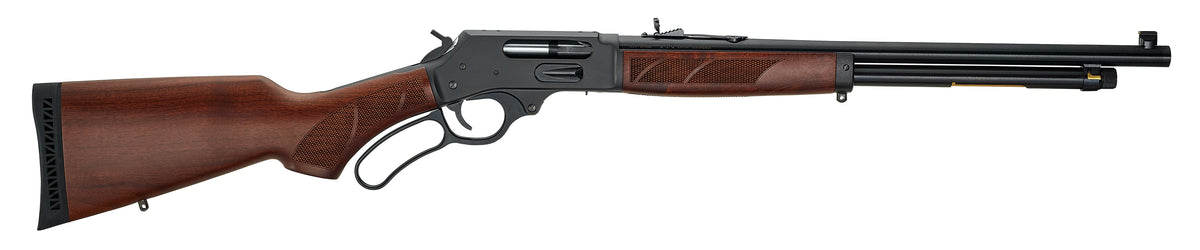 Henry H018G410R Side Gate Full Size 410 Bore Lever 2.50" 6+1 19.75" Blued Steel Barrel, Blued Drilled & Tapped Steel Receiver, Fixed American Walnut Stock, Right Hand