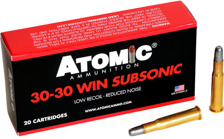 Atomic .30-30 Winchester 410 Subsonic Lead Round Nose Flat Point 165 Grain