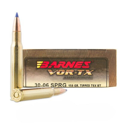 Barnes VOR-TX Tipped TSX Boat Tail 150 Grain .30-06 Springfield 2970 fps 716876030651