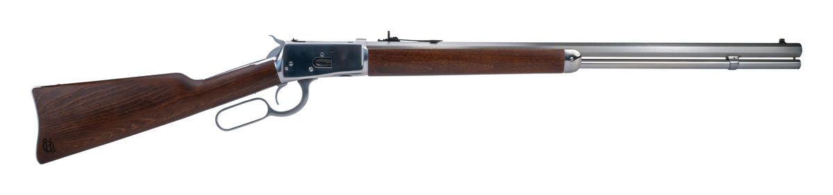 Heritage Mfg H9204524F9 92 Ranch Hand 45 Colt (Long Colt) 12rd 24" Stainless Polished Octagon Barrel, Polished Stainless Steel Receiver, Fixed Hardwood Stock
