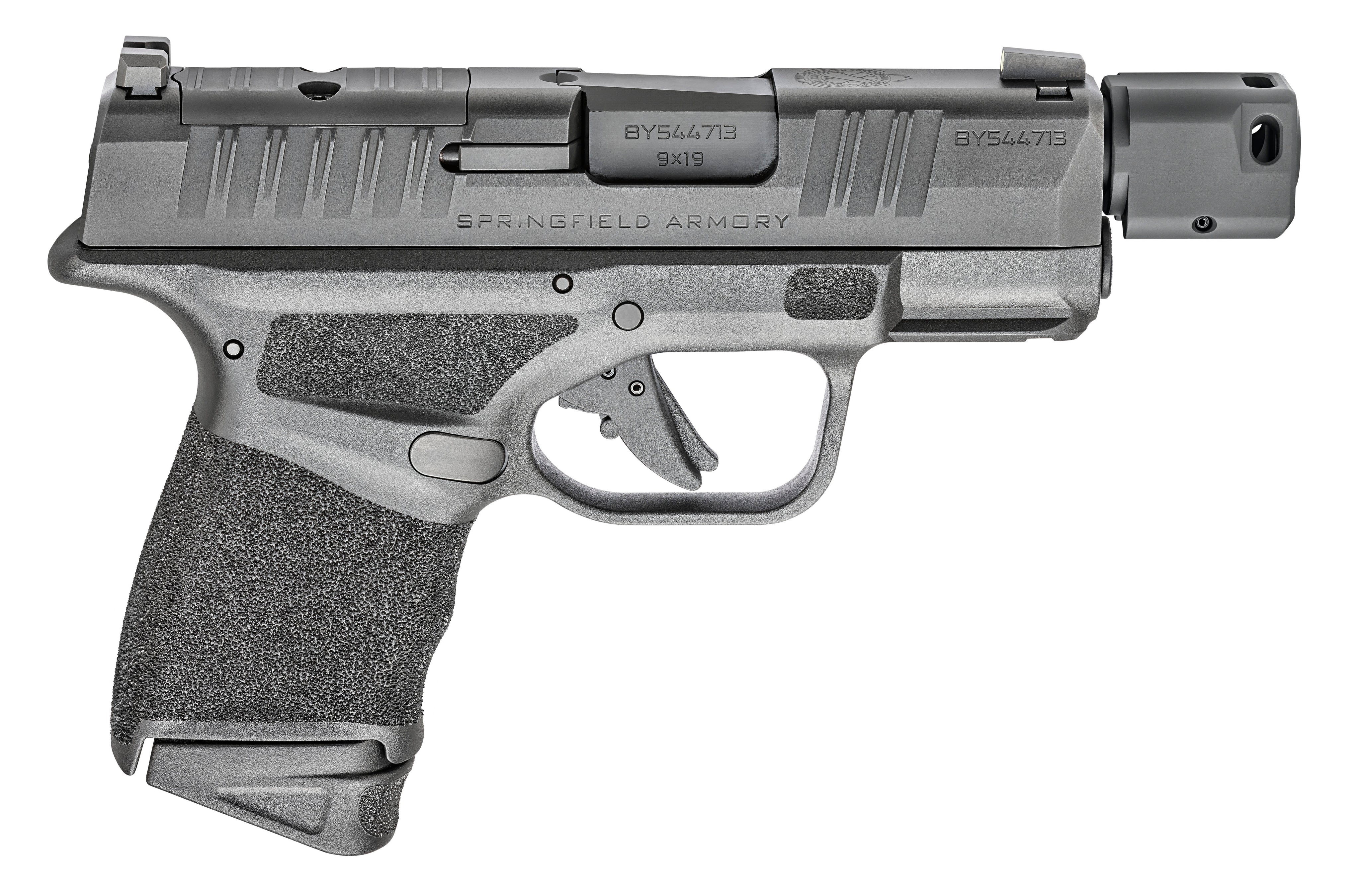 Springfield Armory HC9389BTOSP Hellcat Micro-Compact RDP 9mm Luger 13+1/11+1 3.80" Threaded/Compensated Barrel, Black Polymer Frame w/Picatinny Acc. Rail & Adaptive Grip Texture, Optic Ready Slide