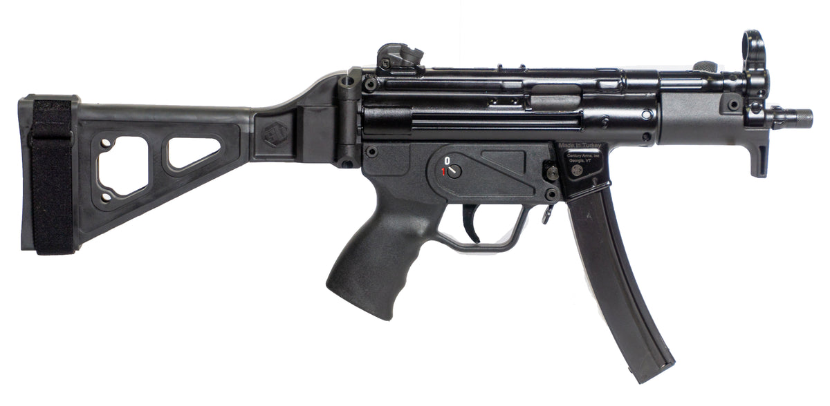 Century Arms HG6035SB-N AP5 P 9mm Luger 30+1 5.75" Threaded Barrel, Polymer Picatinny Rail Receiver, Black Synthetic SB Tactical Brace, Black Polymer Grip