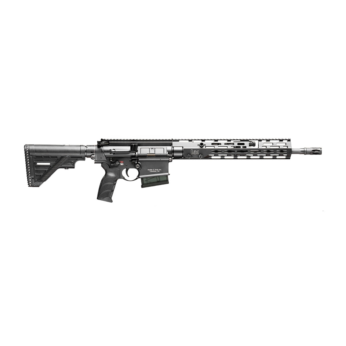 HK 81001056 MR762 7.62x51mm 10+1 16.50" Black Barrel, Black Receiver w/Picatinny Rail, M-LOK Handguard, Black Polymer Stock, Black Polymer Grip, Ambidextrous