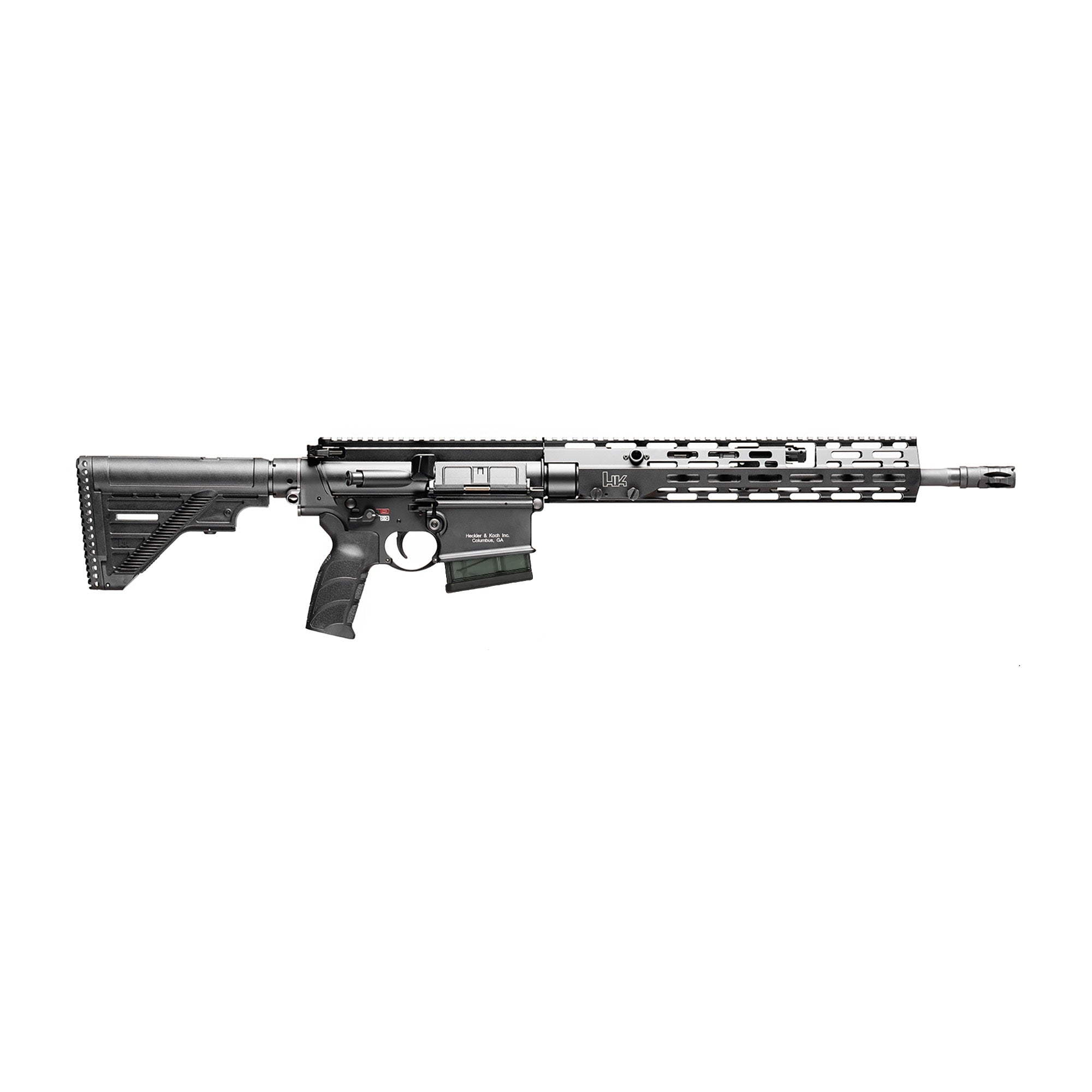 HK 81000830 MR762 A4 7.62x51mm 10+1 16.50" Black Threaded Barrel, Black Picatinny Rail, M-LOK Handguard, 6 Position Black Synthetic Stock, Black Finger Grooved Grip, Ambidextrous