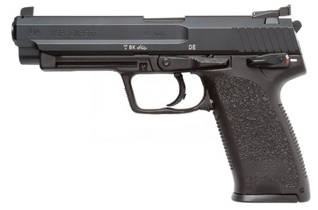 HK 81000365 USP Expert V1 SA/DA 45 ACP Caliber with 5.19" Barrel, 10+1 Capacity, Overall Black Finish, Serrated Trigger Guard Frame, Serrated Long Steel Slide & Polymer Grip Includes 2 Mags