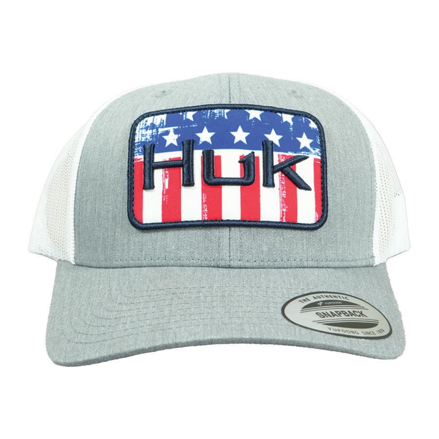 Huk Salute Trucker Hat - Heather Grey Colorway