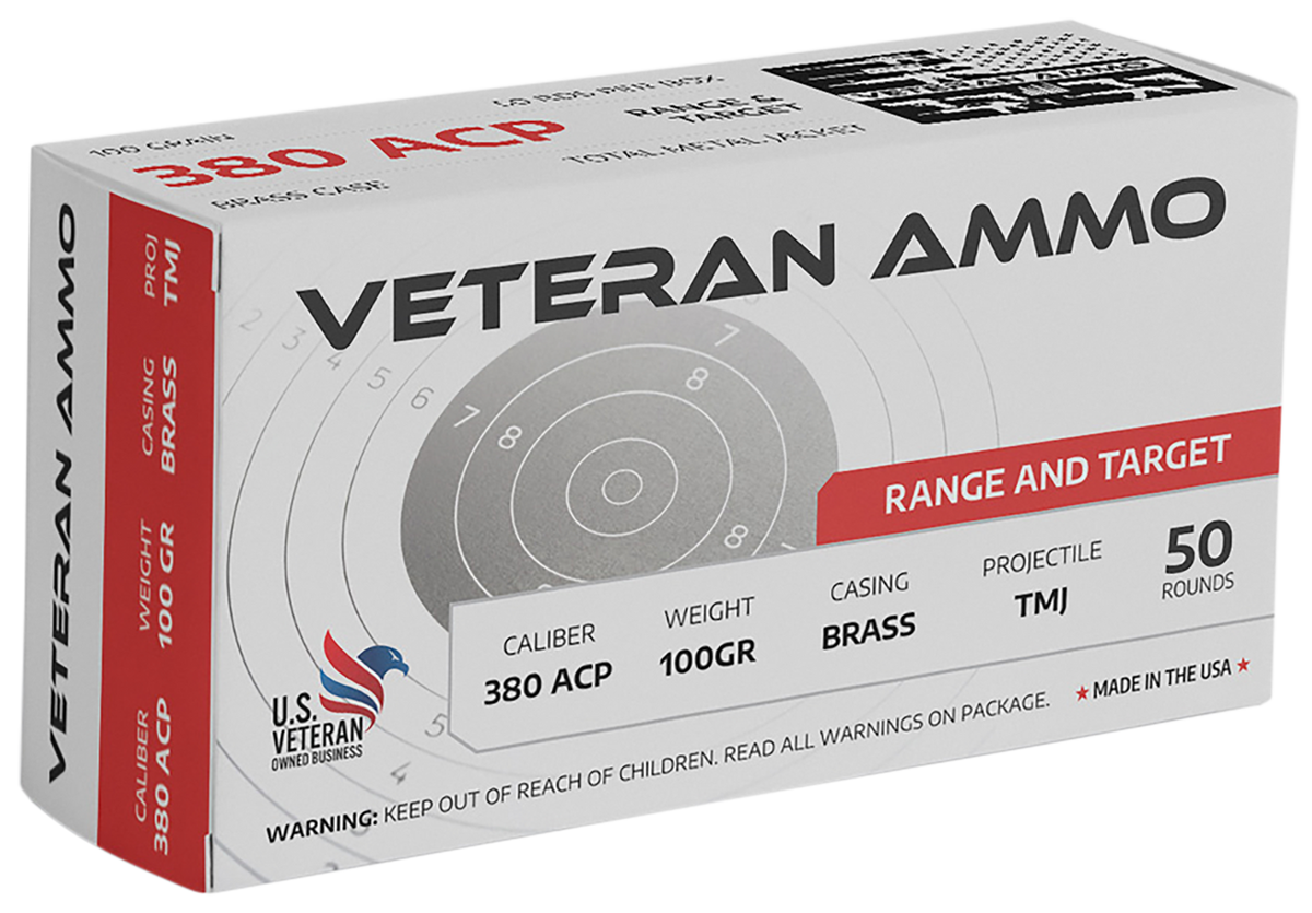 Veteran Ammo .380 ACP/Auto  100 grain Full Metal Jacket ammunition