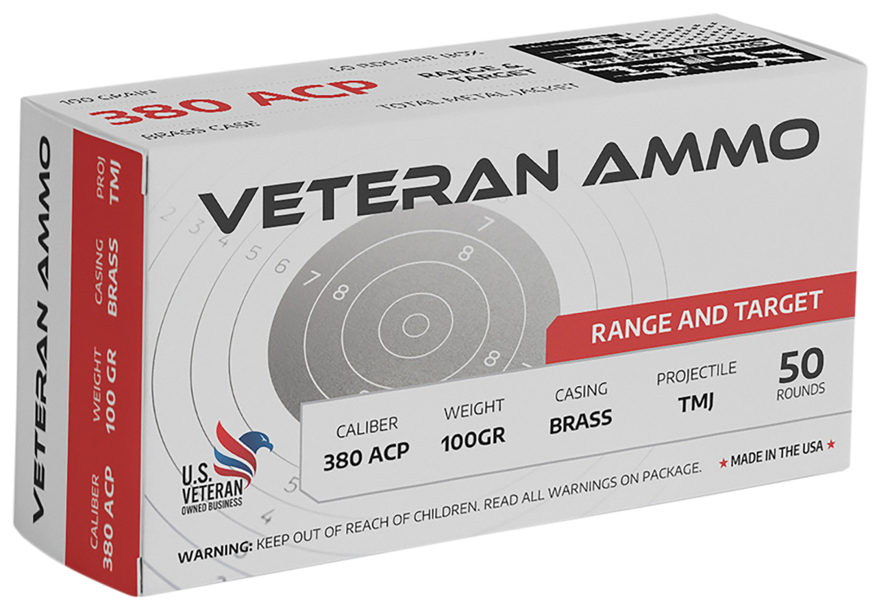 Veteran Ammo .380 ACP/Auto  100 grain Full Metal Jacket ammunition