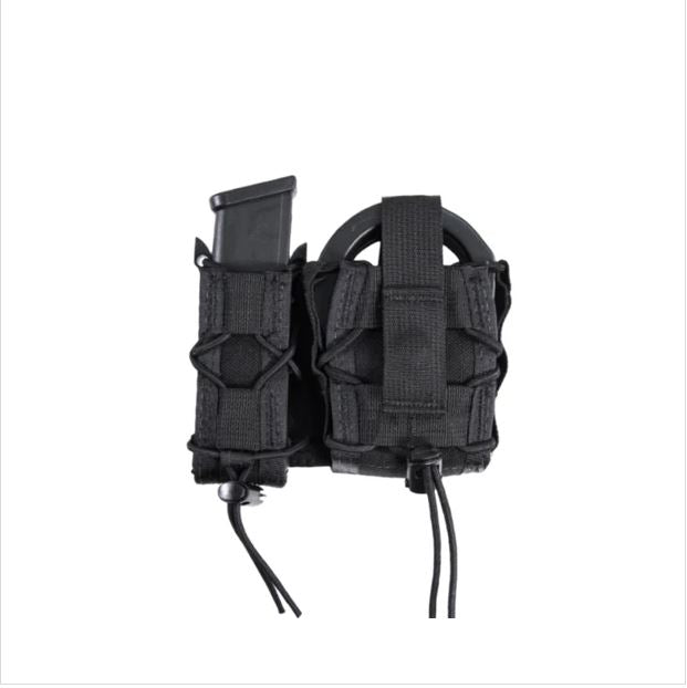 High Speed Gear LEO MOLLE Open Top Cuff Case with Pistol TACO Magazine Holder Black