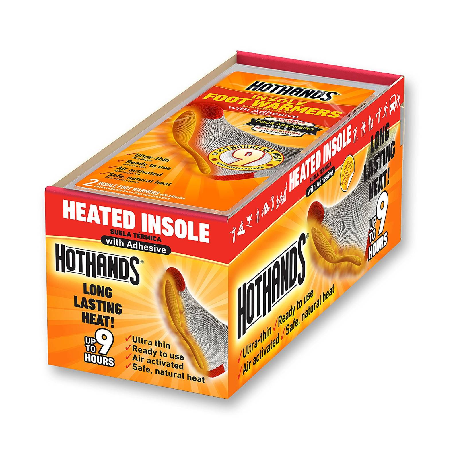 HotHands Insole Warmer 9 Hr Heat Pair 16 Packs Per Box