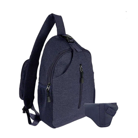 Jessie & James Kyle Concealed Carry Sling Backpack 16H x 11W x 4.5D Navy