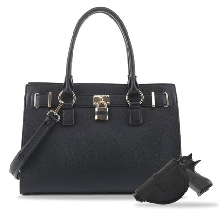 Jessie & James Dina Black Concealed Carry Satchel 10x15x6