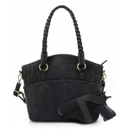 Jessie & James Bella Concealed Carry Tote Black 10.3H x 13W x 5.3D