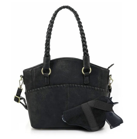 Jessie & James Bella Concealed Carry Tote Black 10.3H x 13W x 5.3D