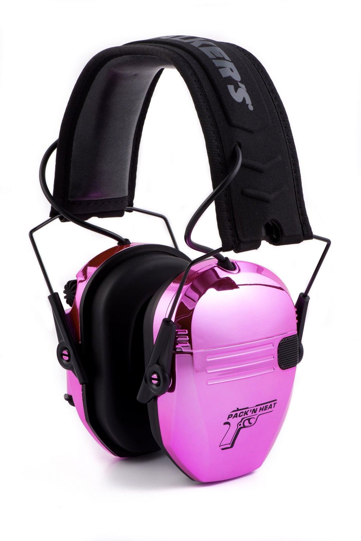 PackNHeat Electronic Ear/Eye Protection Combo, Chrome - Pink Finish