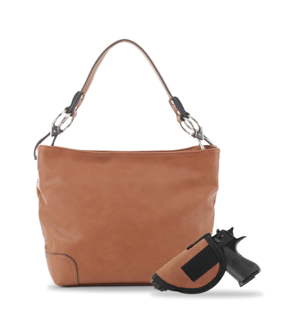 Jessie & James Lydia Tan Hobo CCW Shoulder Bag 9H x 11W x 4D