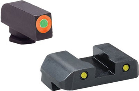 AmeriGlo Spartan Tactical LG Frame Glock Iron Sights Orange Front Yellow Rear
