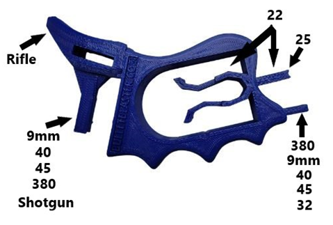 BulletBlaster Magazine Loading Tool Multiple Caliber Blue