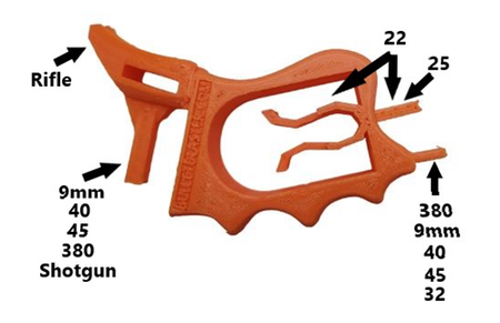 BulletBlaster Magazine Loading Tool Multiple Caliber Orange