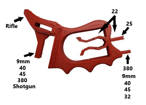 BulletBlaster Magazine Loading Tool Multiple Caliber Red