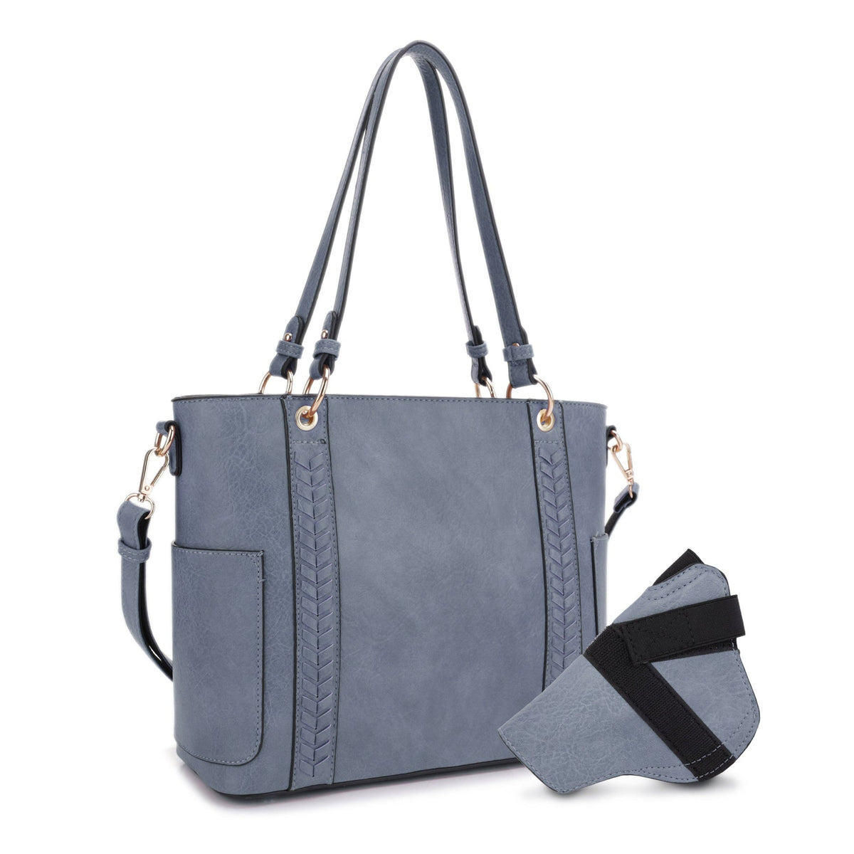 Jessie & James Blue Austin Concealed Carry Lock & Key Tote Bag