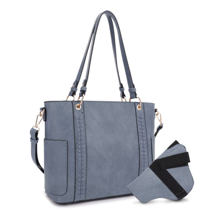 Jessie & James Blue Austin Concealed Carry Lock & Key Tote Bag