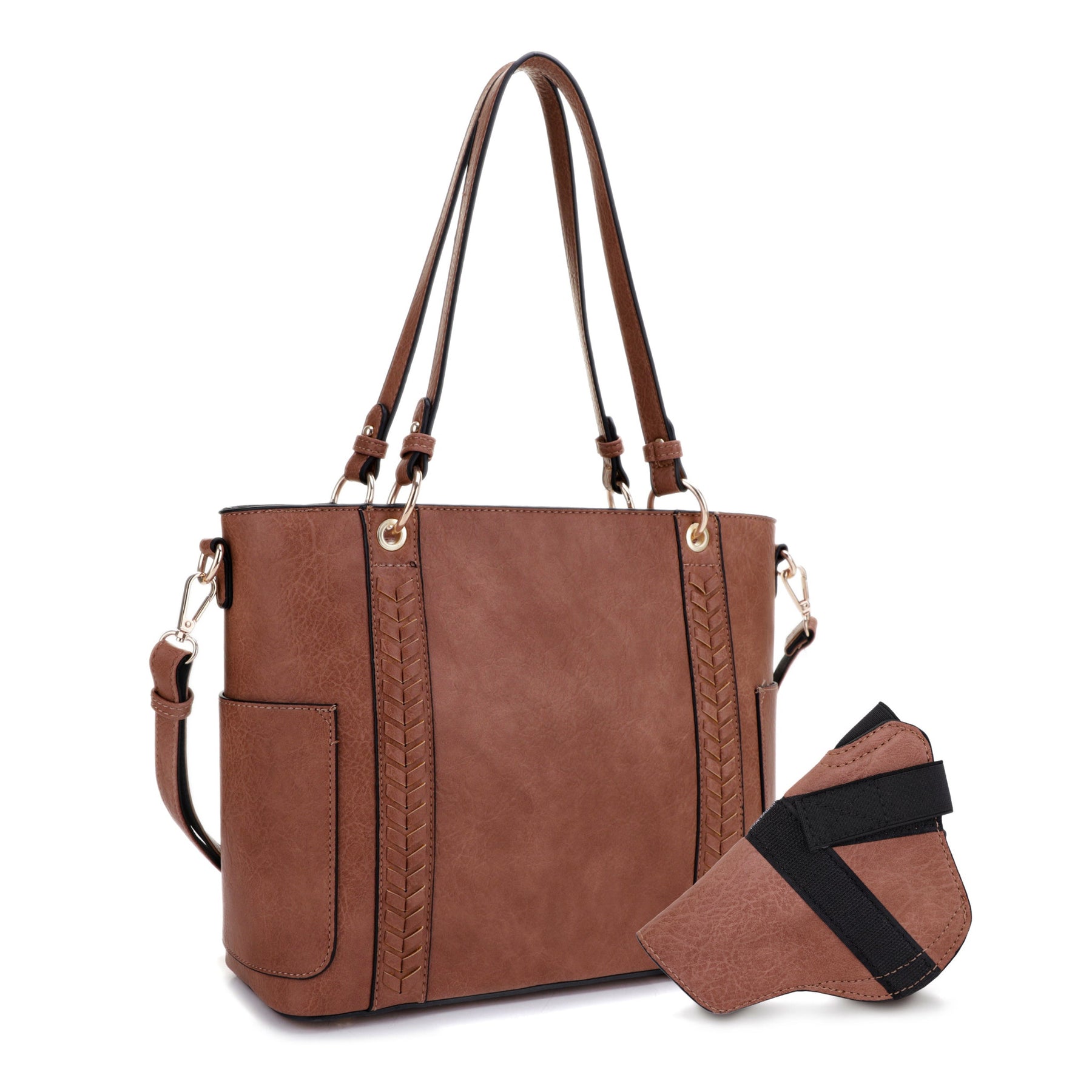 Jessie & James Tan Austin Concealed Carry Lock & Key Tote Bag