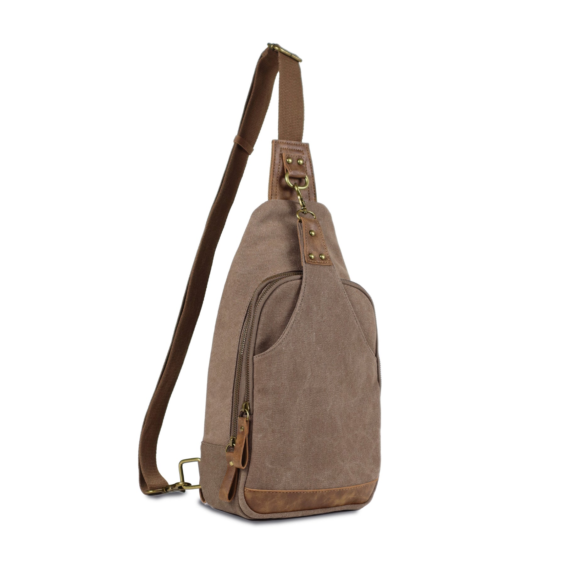 Jessie & James Khaki Glacier Canvas Concealed Carry Sling Bag