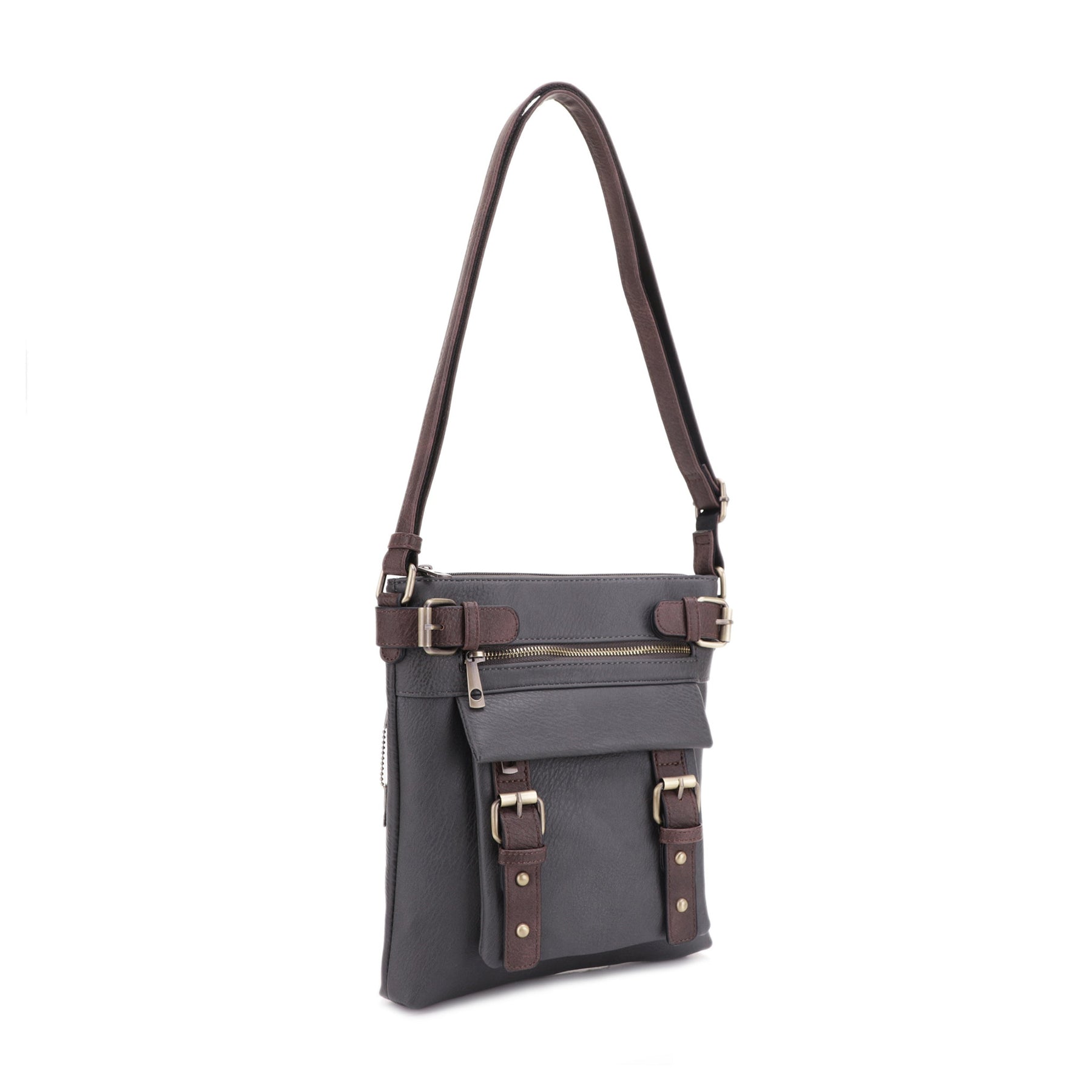 Jessie & James Grey Hannah Concealed Carry Lock & Key Crossbody Handbag