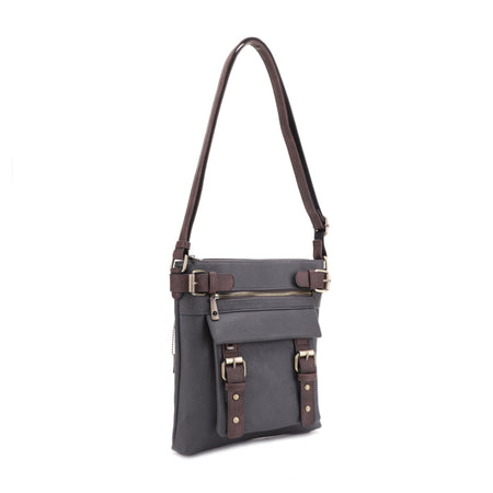 Jessie & James Grey Hannah Concealed Carry Lock & Key Crossbody Handbag