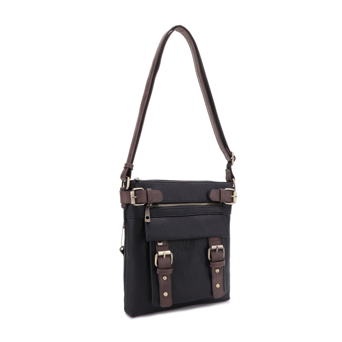 Jessie & James Black Hannah Concealed Carry Lock & Key Crossbody Handbag