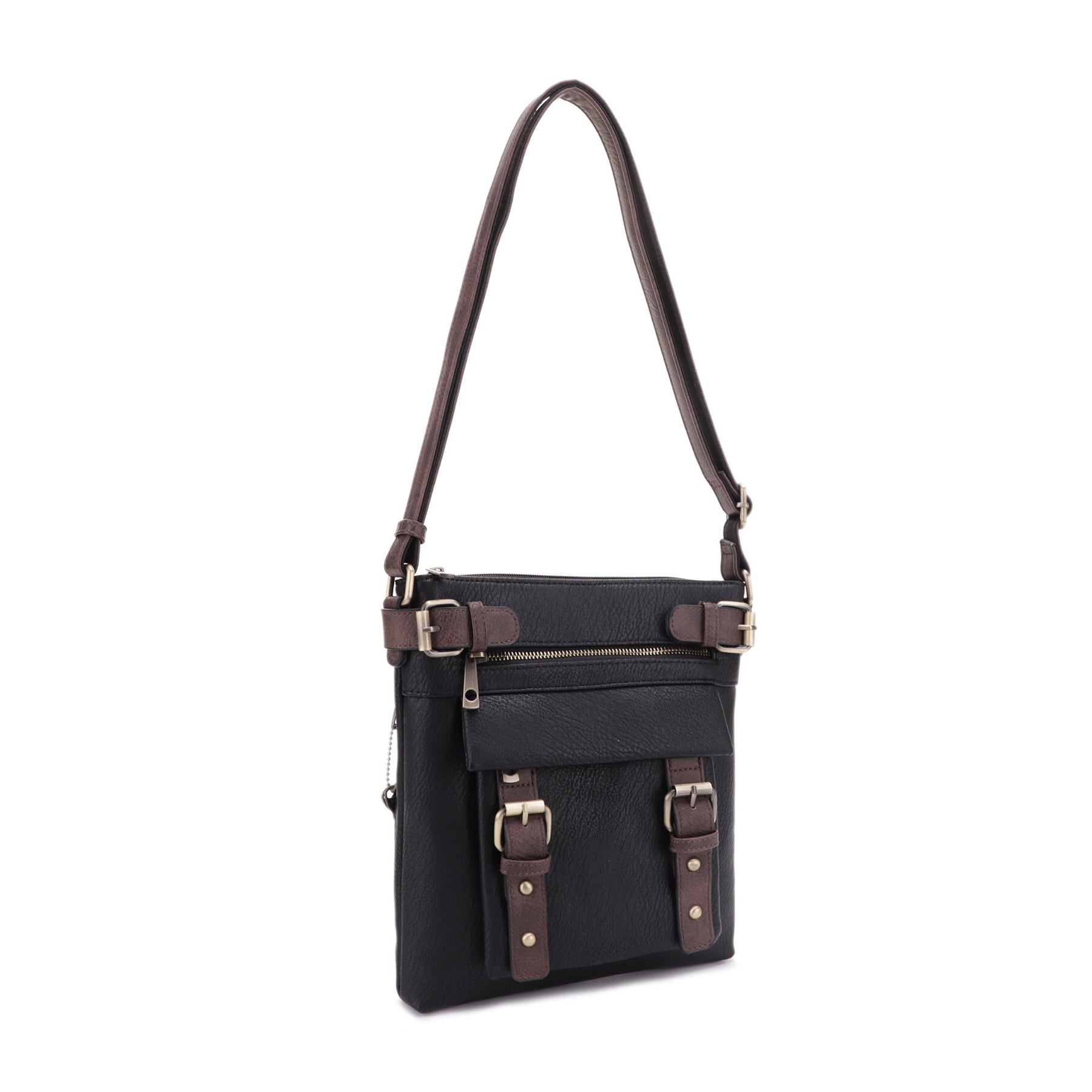 Jessie & James Black Hannah Concealed Carry Lock & Key Crossbody Handbag