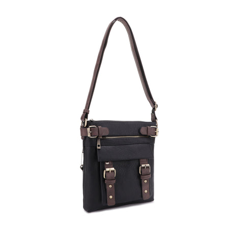 Jessie & James Black Hannah Concealed Carry Lock & Key Crossbody Handbag