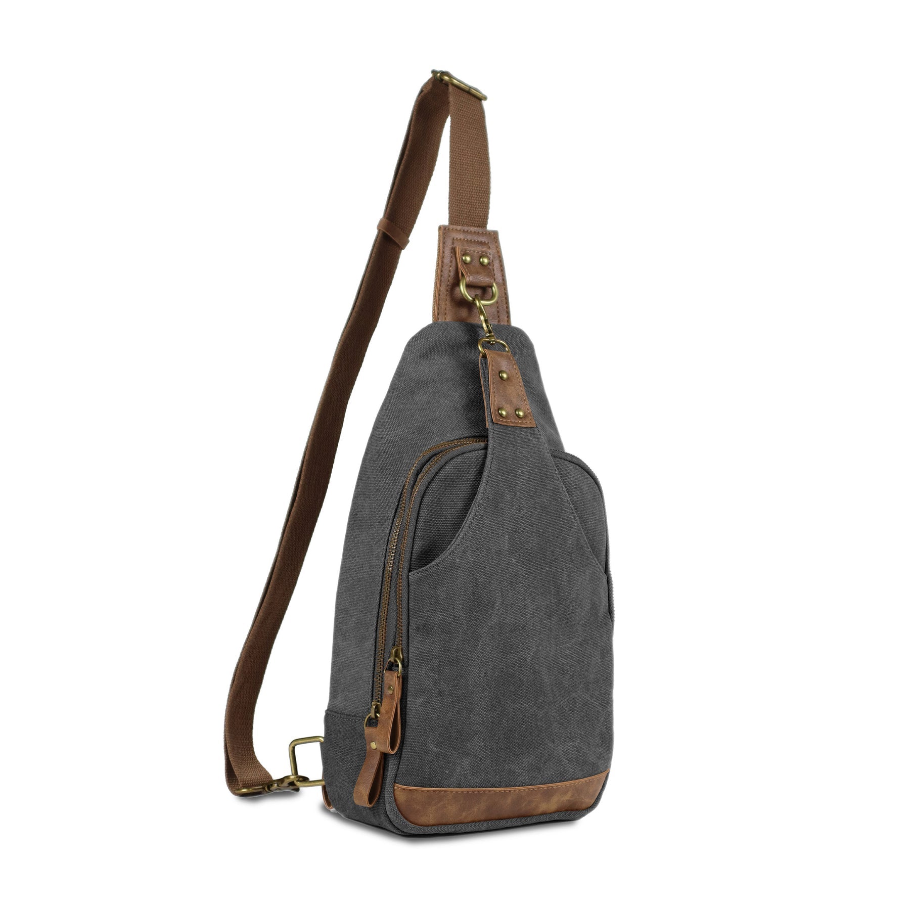 Jessie & James Grey Glacier Canvas Concealed Carry Sling Bag