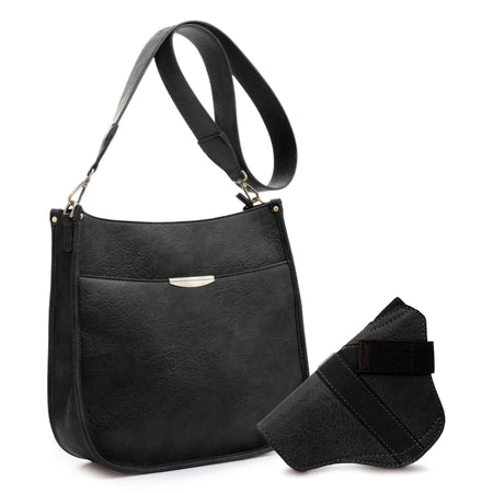 Jessie & James Black Ava Concealed Carry Lock & Key Crossbody Handbag