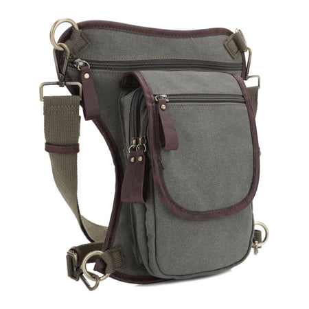 Jessie & James Cougar Olive Canvas Concealed Carry Waist/Leg Bag 11.5x10x2.5