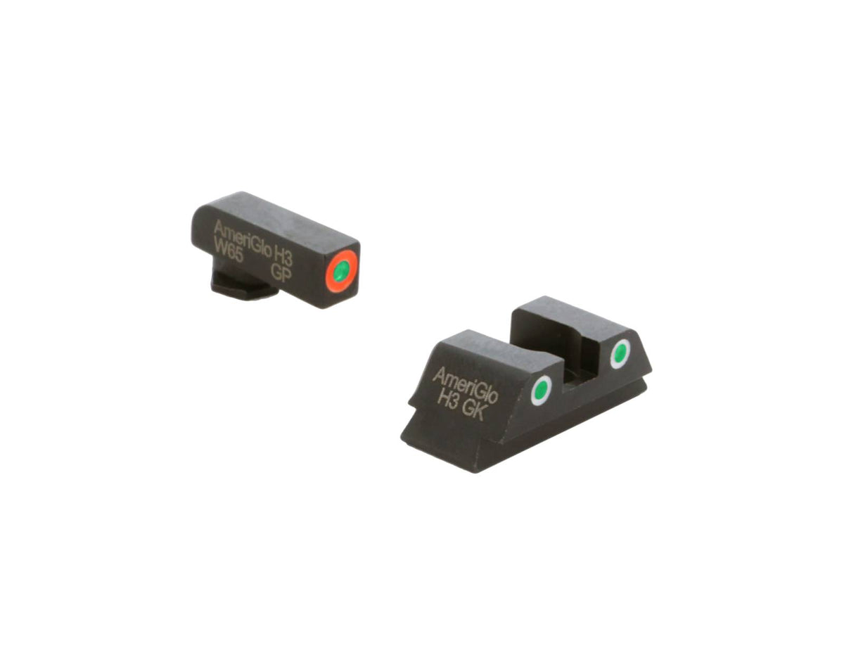 AmeriGlo G42 ProGlo Sights Orange Front with Green White Outline Pro Rear
