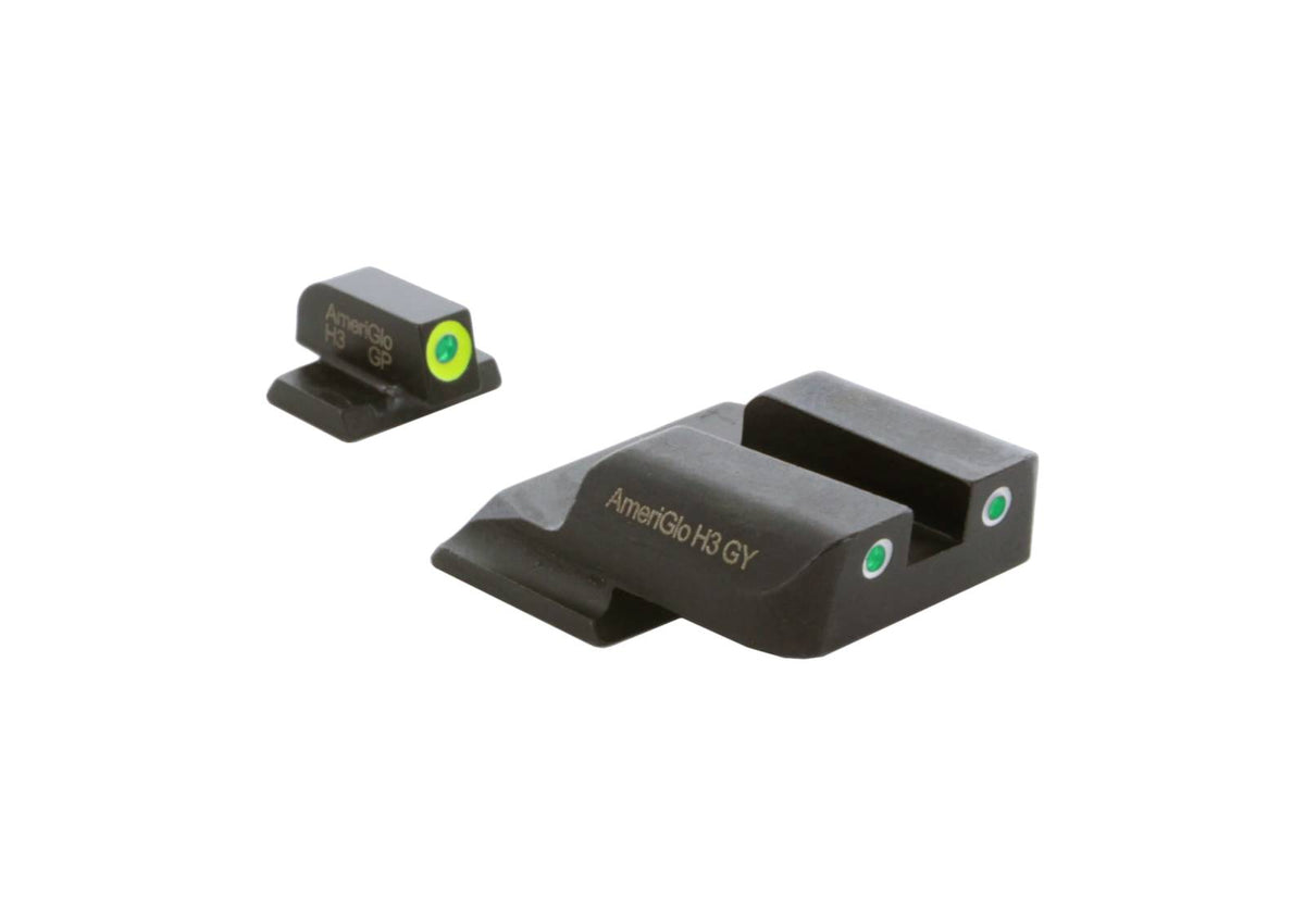 AmeriGlo Smith & Wesson M&P Iron Sight Set ProGlo Lime Front / Classic Green Rear