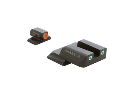 AmeriGlo Smith & Wesson Shield Sight Set ProGlo Orange Front / Classic Green Rear