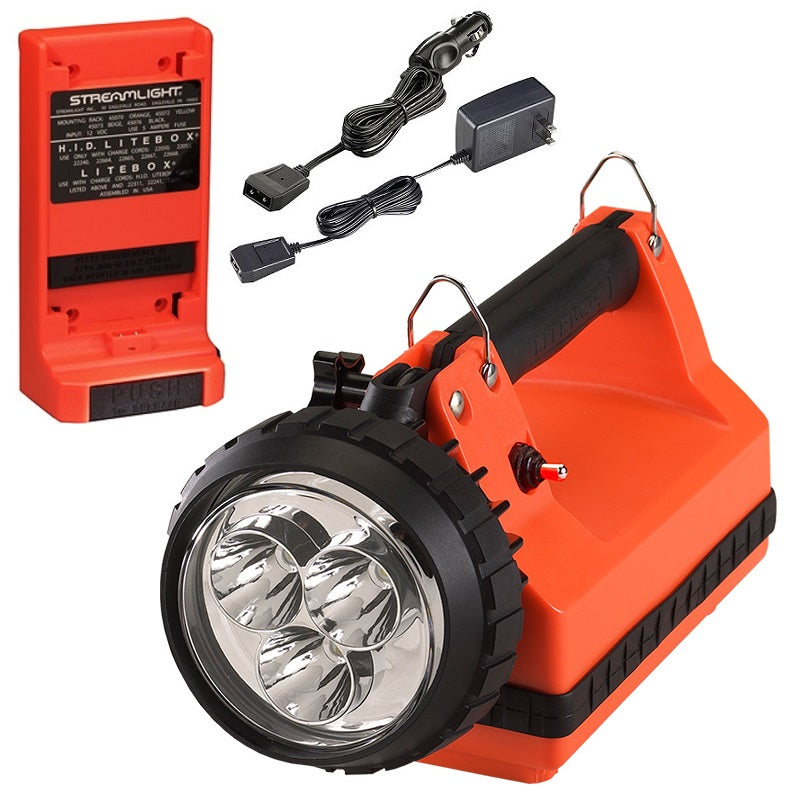 Streamlight E-Spot Firebox Standard Orange Light System with Shoulder Strap and Mounting Rack