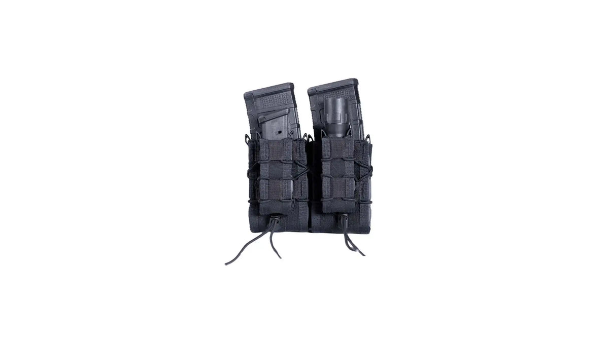 High Speed Gear MOLLE Double Decker TACO Pouch Multicam Black Pistol and Rifle Mags