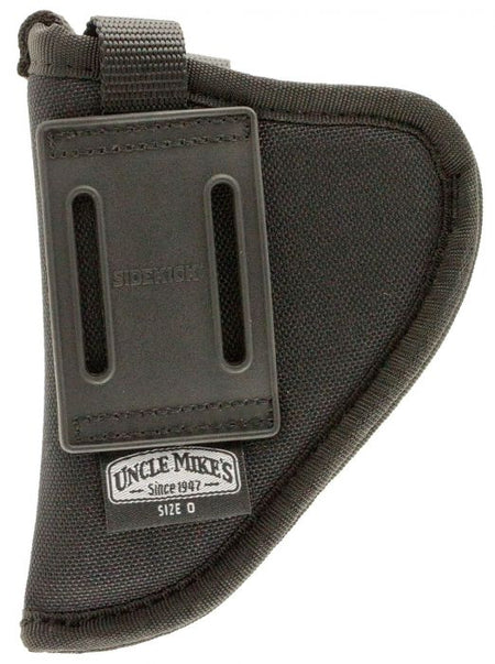 Uncle Mike's Sidekick Black Nylon Belt Holster for Small Medium DA Revolvers 2-3in