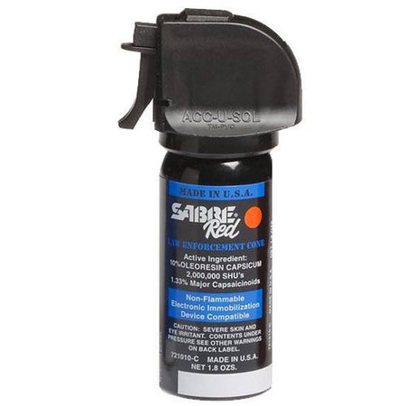 SABRE LAW RED 10% OC 1.33 CAPS Trigger Cone Gas MK-2 1.8 oz 25 Pack